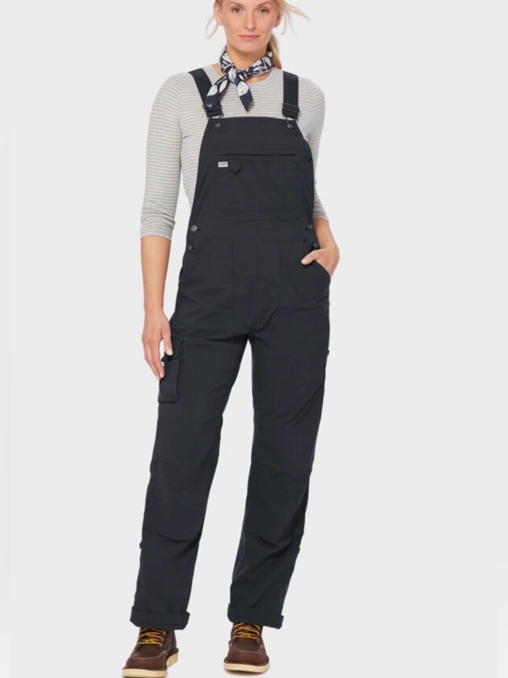 Medium Women's Black Duluth Trading Company Nylon Utility Overalls